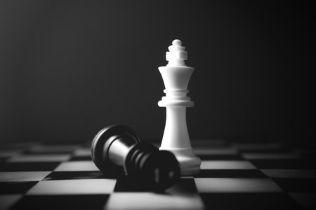 Chess board game concept of business ideas and competition and strategy ideas conceptの写真素材