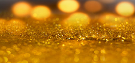 golden glitter texture Colorfull Blurred abstract background for birthday, anniversary, new year eve or Christmas.の写真素材