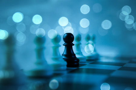 Chess board game concept of business ideas and competition and strategy ideas conceptの写真素材