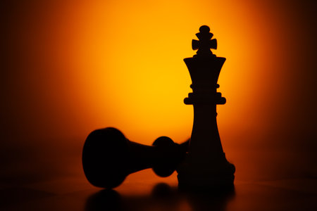 chess game strategy and business conceptの写真素材