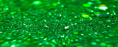 green glitter christmas abstract background macro close up, shallow dofの写真素材