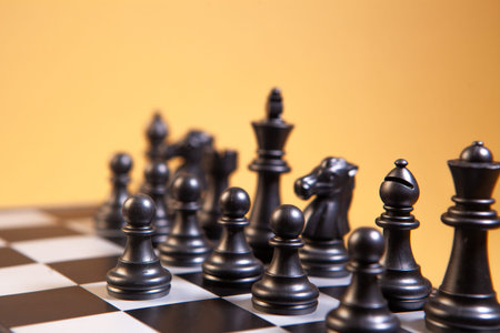 chess board game. strategy, leadership and success conceptの写真素材