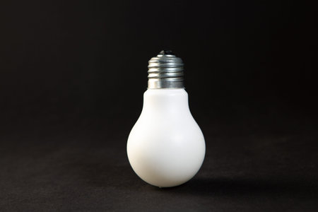 led bulb on white background