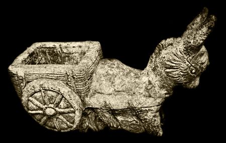 donkey and cartの写真素材