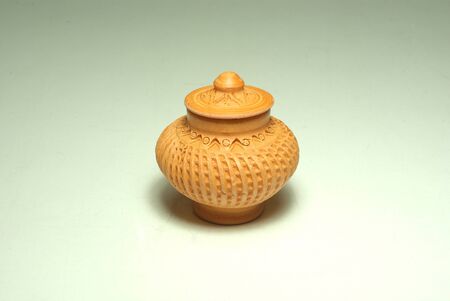 Thai earthenware pottery potの写真素材