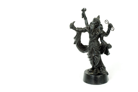 Isolated God Ganesh Metal statueの写真素材