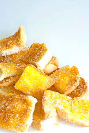 Toast butter and sugarの写真素材