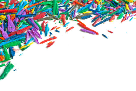 Color chip from colored pencilsの写真素材