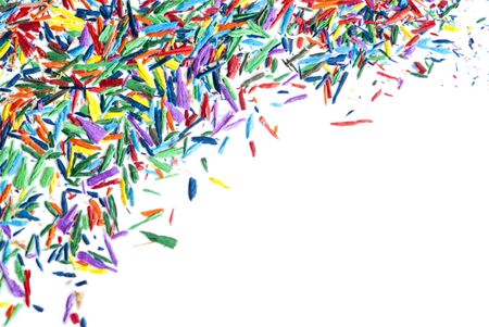 Color chip from colored pencilsの写真素材