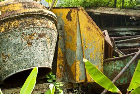 Old machine rust and dirtyの写真素材