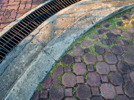 Octagon block and gutterの写真素材