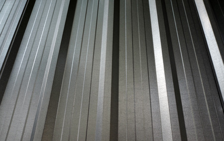 Metal sheet Fence of Construction Siteの写真素材