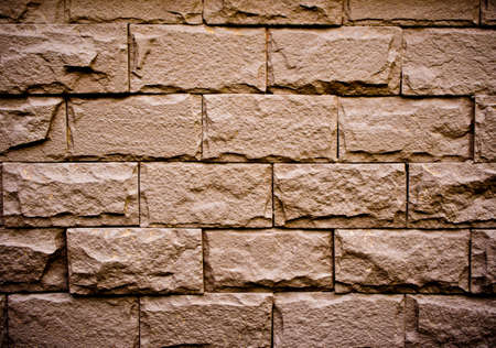 The wall made from Sand stone bricks
