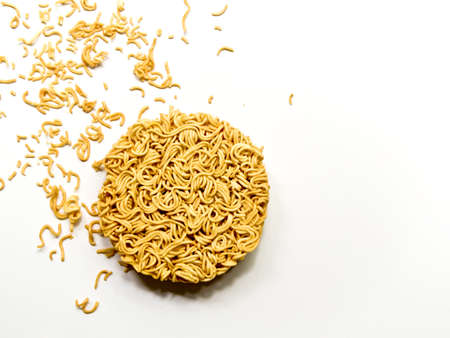 Instant noodle in the circle shapeの写真素材