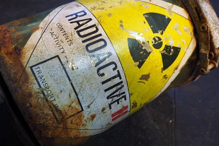 Cylinder shape container of Radioactive materialの写真素材