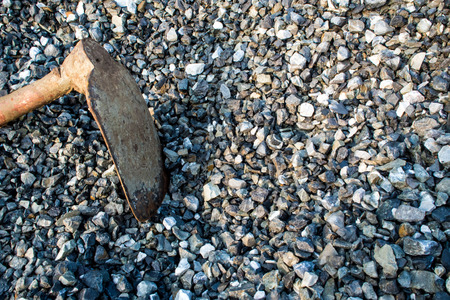 Texture of construction gravel, gravel for mixed with cementの写真素材