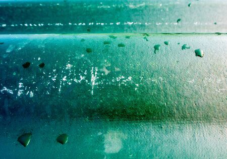 Texture of green color on surface roof tileの写真素材