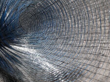 Roll loose shiny thin steel wire gratingの写真素材