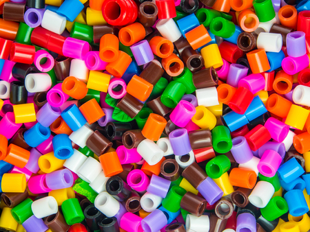 Texture of colorful beads, multicolor backgroundの写真素材