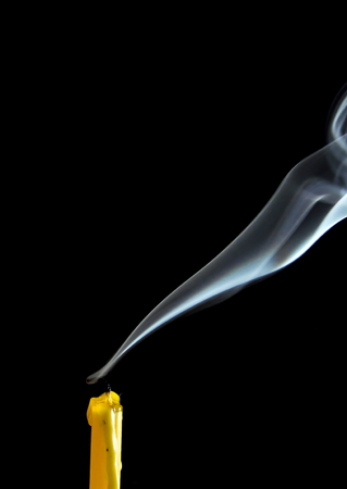Texture of white smoke when the candle goes outの写真素材
