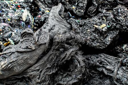 Rejected of remelt high density polyethylene productsの写真素材