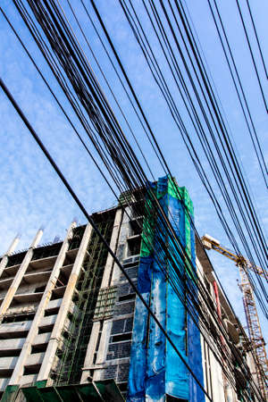 The high-rise building under construction