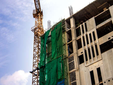 The high-rise building under construction