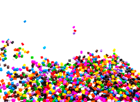 Texture of colorful beads, multicolor background