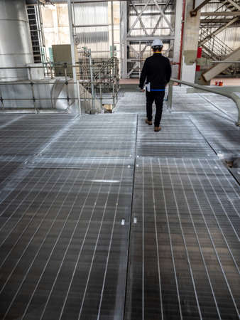 The steel structure of boiler plantの写真素材