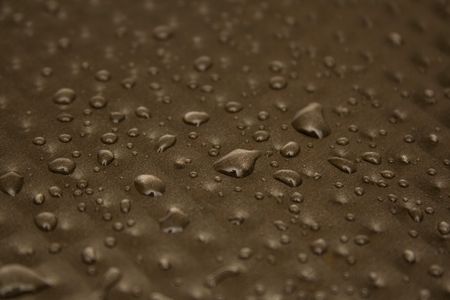 water drops on a metallic surfase