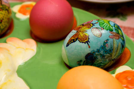 colored easter eggs