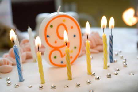 birthday cake with rosesの写真素材