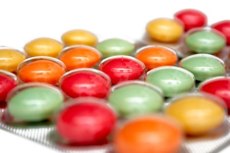 pills isolated on the white background