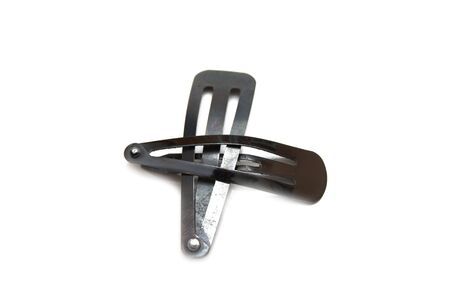 hair-pin on the white isolated backgroundの写真素材