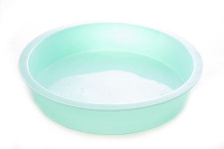 Round silicone cake form  Tart Tin   Isolated on whiteの写真素材