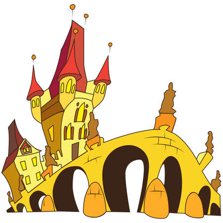 Prague Charlse bridgeのイラスト素材