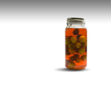 fresh plum in the old whisky.の写真素材