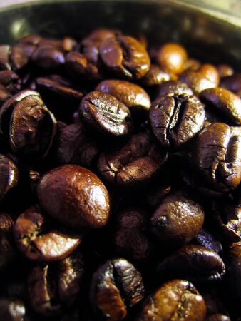 coffee bean roast with long time and high temperature for maximum test of coffee.の写真素材