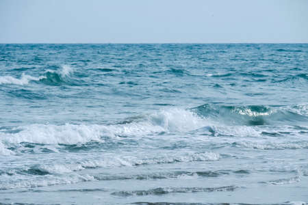The day after quarantine from COVID-19 situation.some beach still quiet.の写真素材