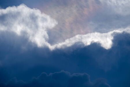 soft focus nimbus cloud and blue sky in the shiny day