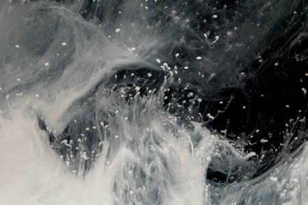 Abstract ink in water. Ink swirling in water. Abstract background.の写真素材