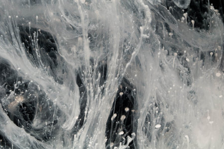 Abstract background of ink in water. Cloud of ink in water.の写真素材