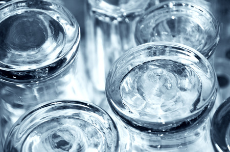 Glasess conceptual image  Photo of many glasess upside- down の写真素材