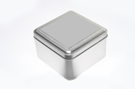Silver box on isolated background.の写真素材