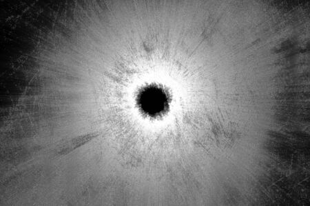 Dark computer generated abstract background. Black hole.の写真素材
