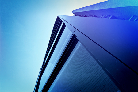Under the skyscraper. Business, architecture, finances concept.