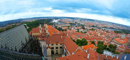 Prague aerial view of hradcany. Architecture and monuments.の写真素材