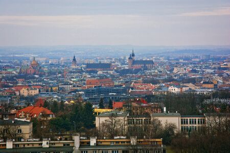 View of old city Cracow, Poland. Kraków.の写真素材
