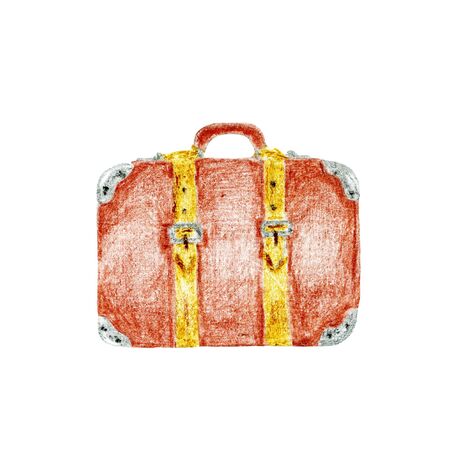 suitcase on white backgroundの写真素材