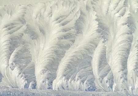 Frost pattern on window glass.の写真素材